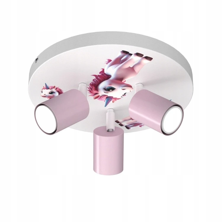 Bez Marki LAMPA SUFITOWA DZIECIĘCA LUMI DREAMS PLAFON 30cm UNICORN POKÓJ DZIECKA LED