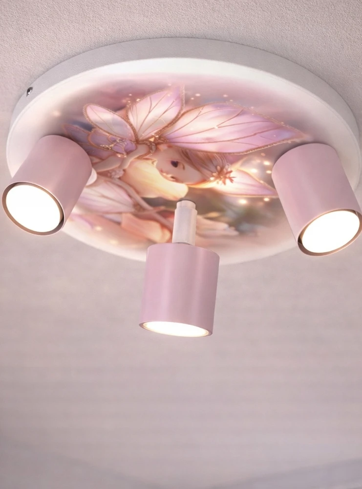 Bez Marki LAMPA SUFITOWA DZIECIĘCA LUMI DREAMS PLAFON 30cm GU10 WRÓŻKA POKÓJ DZIECKA