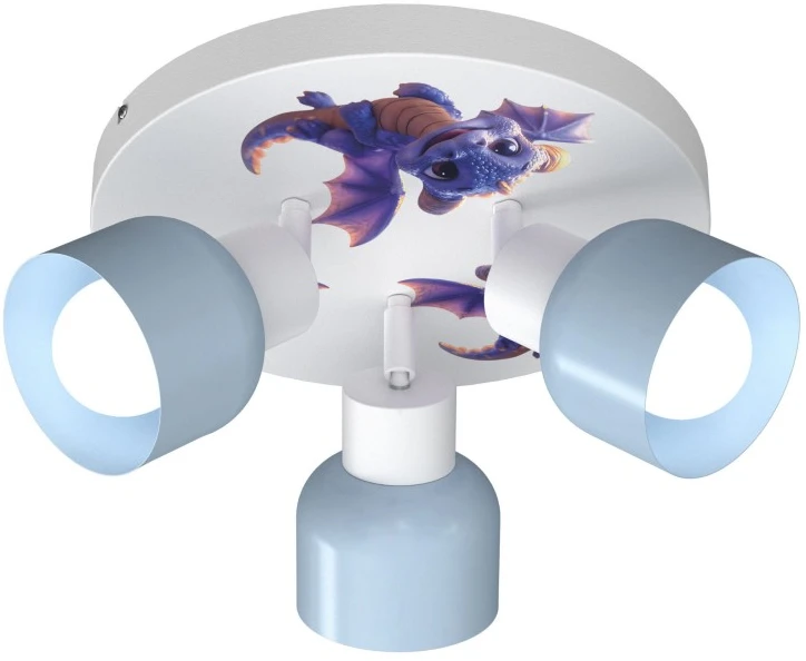 Bez Marki LAMPA SUFITOWA DZIECIĘCA LUMI DREAMS PLAFON 30cm E27 DRAGON POKÓJ DZIECKA