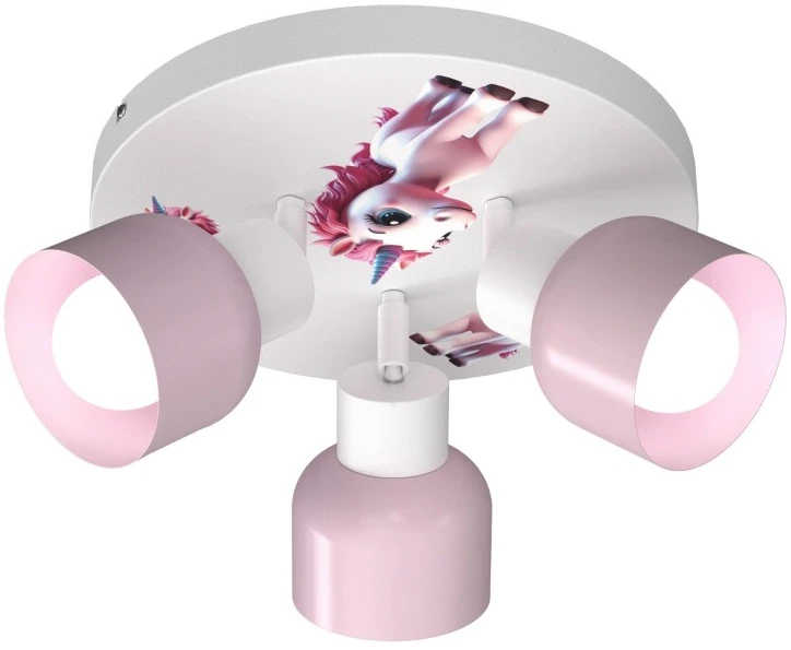 Bez Marki LAMPA SUFITOWA DZIECIĘCA LUMI DREAMS PLAFON 30cm UNICORN POKÓJ DZIECKA LED