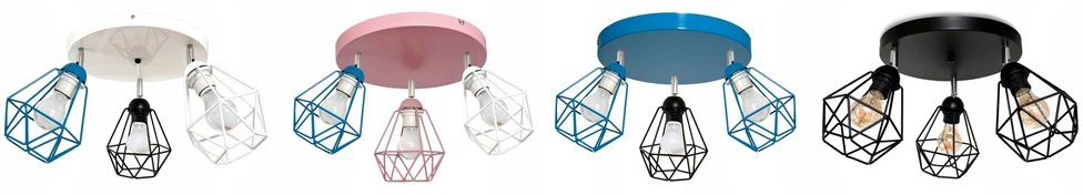 Bez Marki LAMPA SUFITOWA KINKIET DIAMOND COLOR 3 ŻYRANDOL DLA DZIECI DO POKOJU LED
