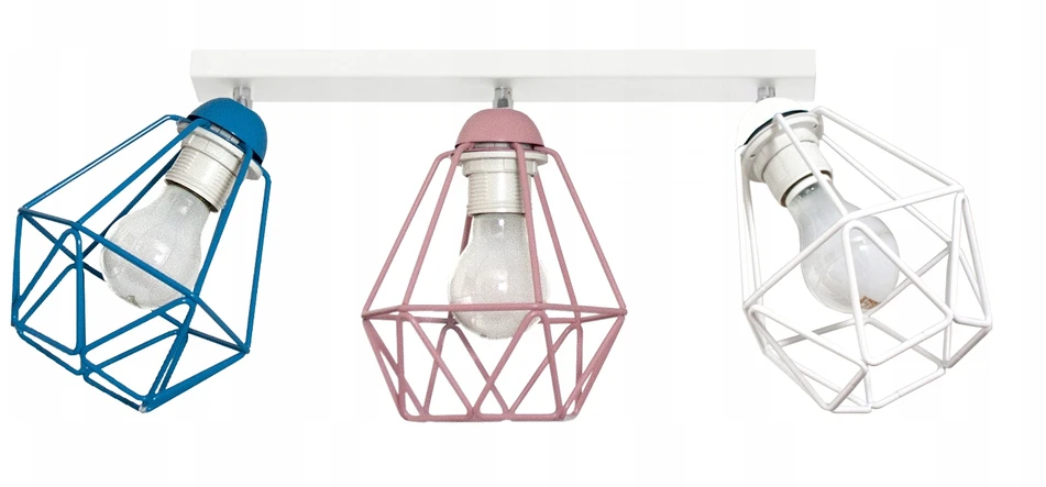 Bez Marki LAMPA SUFITOWA KINKIET DIAMOND COLOR 3 ŻYRANDOL DLA DZIECI DO POKOJU LED