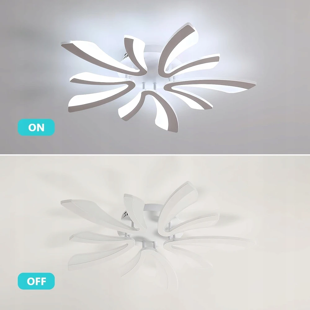 Bez Marki Lampa sufitowa LED do salonu sypialni 70cm 50W 65000K światło zimne balta