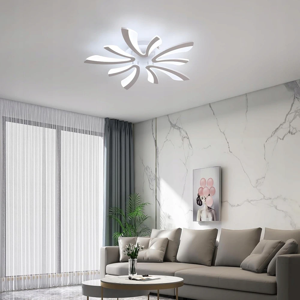 Bez Marki Lampa sufitowa LED do salonu sypialni 70cm 50W 65000K światło zimne balta