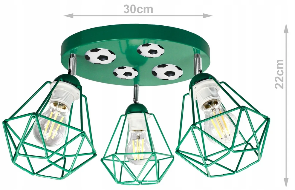 Bez Marki Lampa sufitowa MUNDIAL 3 żyrandol piłkarz football wisząca lampy sufitowe