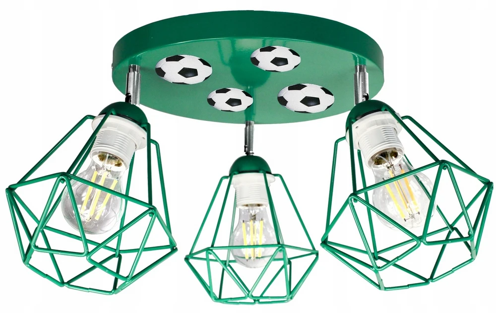 Bez Marki Lampa sufitowa MUNDIAL 3 żyrandol piłkarz football wisząca lampy sufitowe