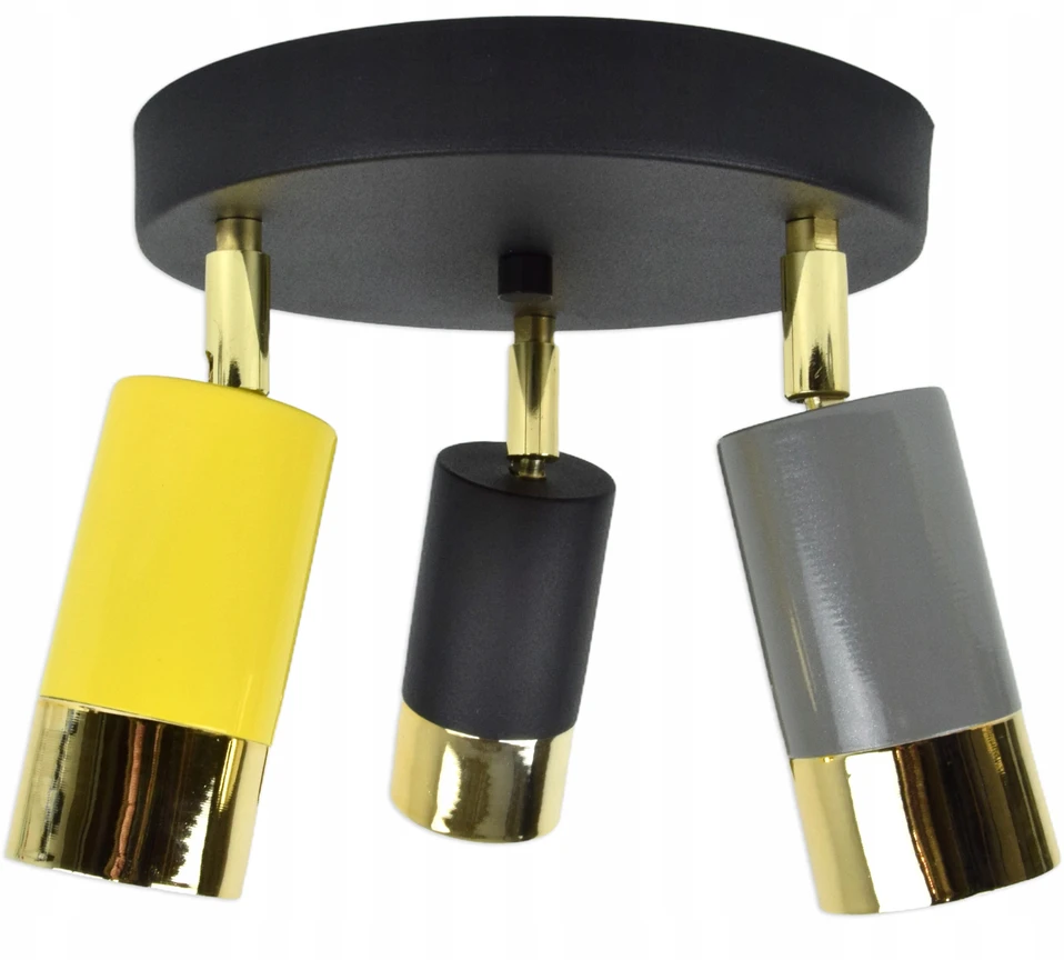 Bez Marki Lampa Sufitowa SPOT Tuby Metal Juoda Złota GU10 Reflektor regulowana Loft