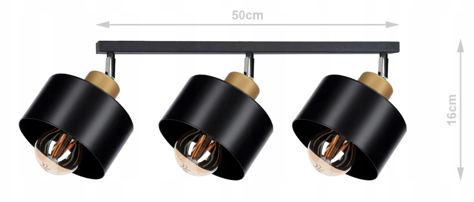 Bez Marki LAMPA SUFITOWA WISZĄCA LOFT 3 GOLD - można LED