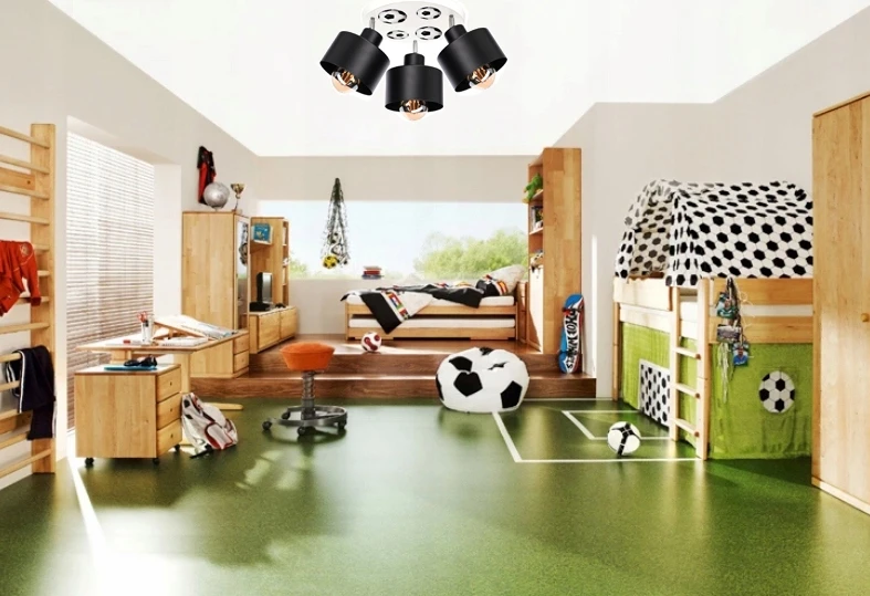 Bez Marki Lampa sufitowa wisząca LOFT MUNDIAL żyrandol lampy sufitowe do pokoju piłka