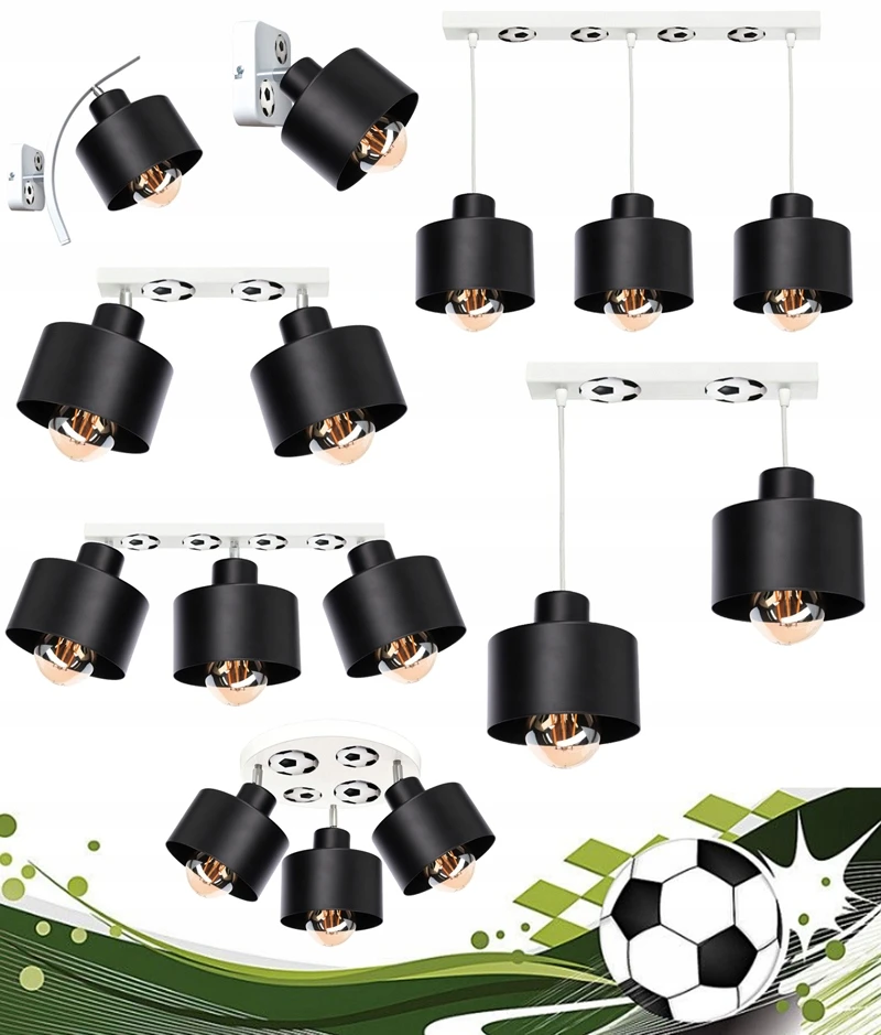 Bez Marki Lampa sufitowa wisząca LOFT MUNDIAL żyrandol lampy sufitowe do pokoju piłka