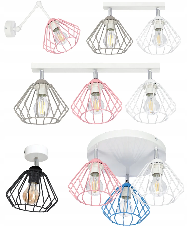 Bez Marki Lampa sufitowa wisząca WIRE 3 żyrandol lampy sufitowe do pokoju loft led