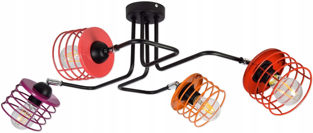 Bez Marki Lampa sufitowa żyrandol plafon vaikams kolory Loft regulowana metalo sp.