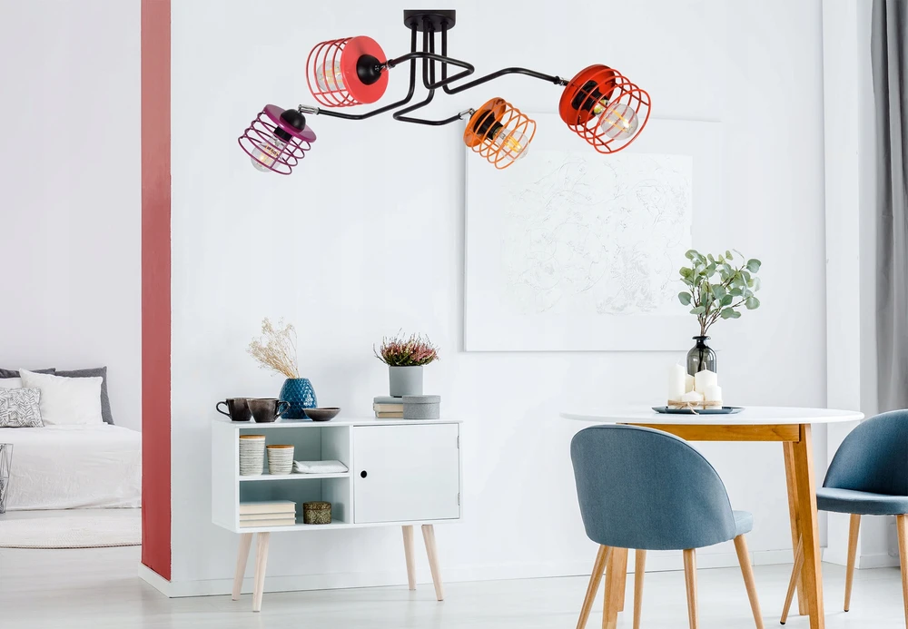 Bez Marki Lampa sufitowa żyrandol plafon vaikams kolory Loft regulowana metalo sp.
