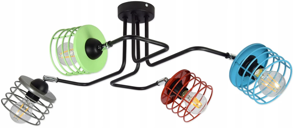 Bez Marki Lampa sufitowa żyrandol plafon vaikams kolory Loft regulowana metalo sp.