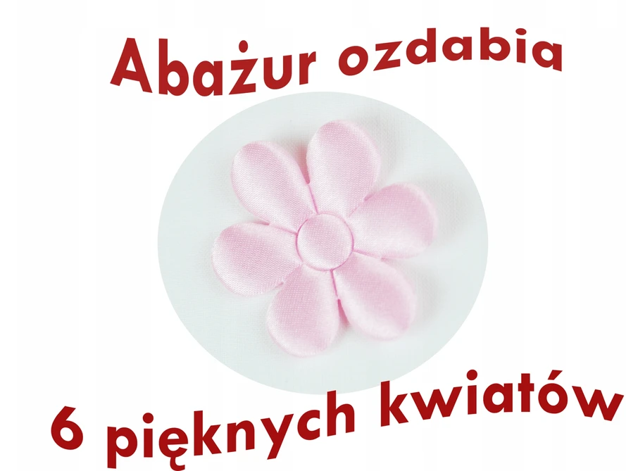 Bez Marki LAMPA WISZĄCA DLA DZIECI 90cm KWIATKI Geltona ABAŻUR POKÓJ DZIEWCZYNKI