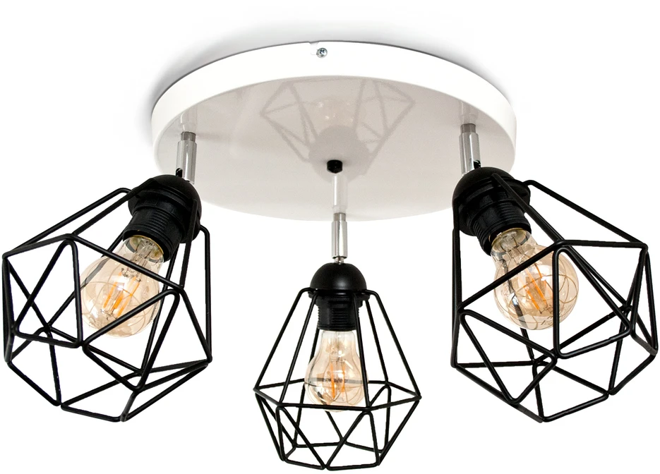 Bez Marki Lampa wisząca / sufitowa DIAMOND 3 Baltas można LED