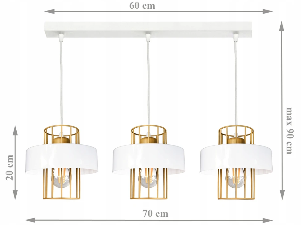 Bez Marki Lampa wisząca sufitowa nad stół żyrandol LOFT 3 auksinė lampy sufitowe led