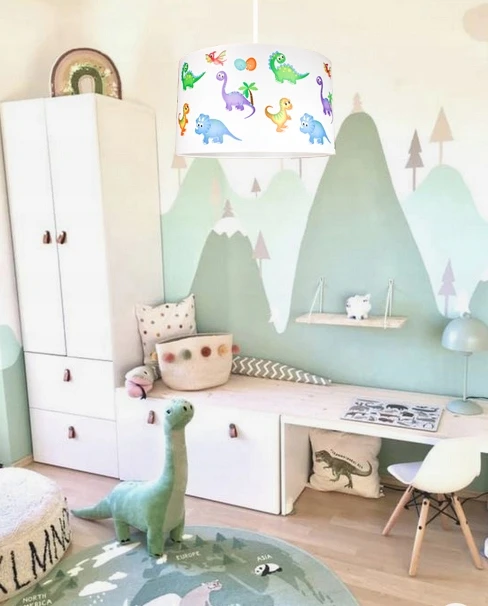 Bez Marki Lampa wisząca sufitowa żyrandol DINO do pokoju dziecięcego loft lampy led