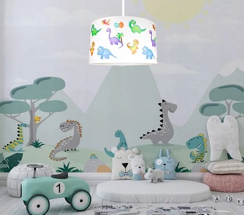 Bez Marki Lampa wisząca sufitowa żyrandol DINO do pokoju dziecięcego loft lampy led