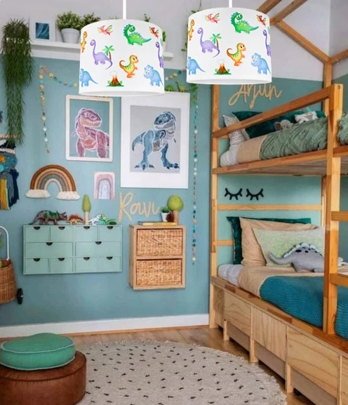 Bez Marki Lampa wisząca sufitowa żyrandol DINO do pokoju dziecięcego loft lampy led