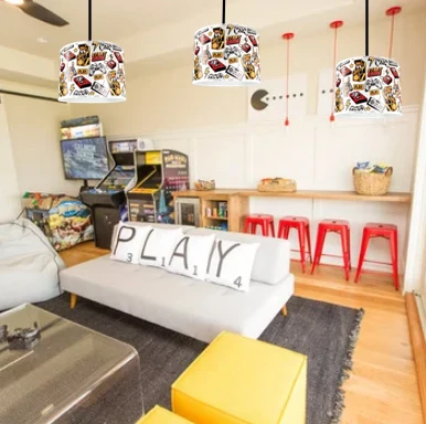Bez Marki Lampa wisząca sufitowa żyrandol młodzieżowa GAMER 1 lampy sufitowe do loft