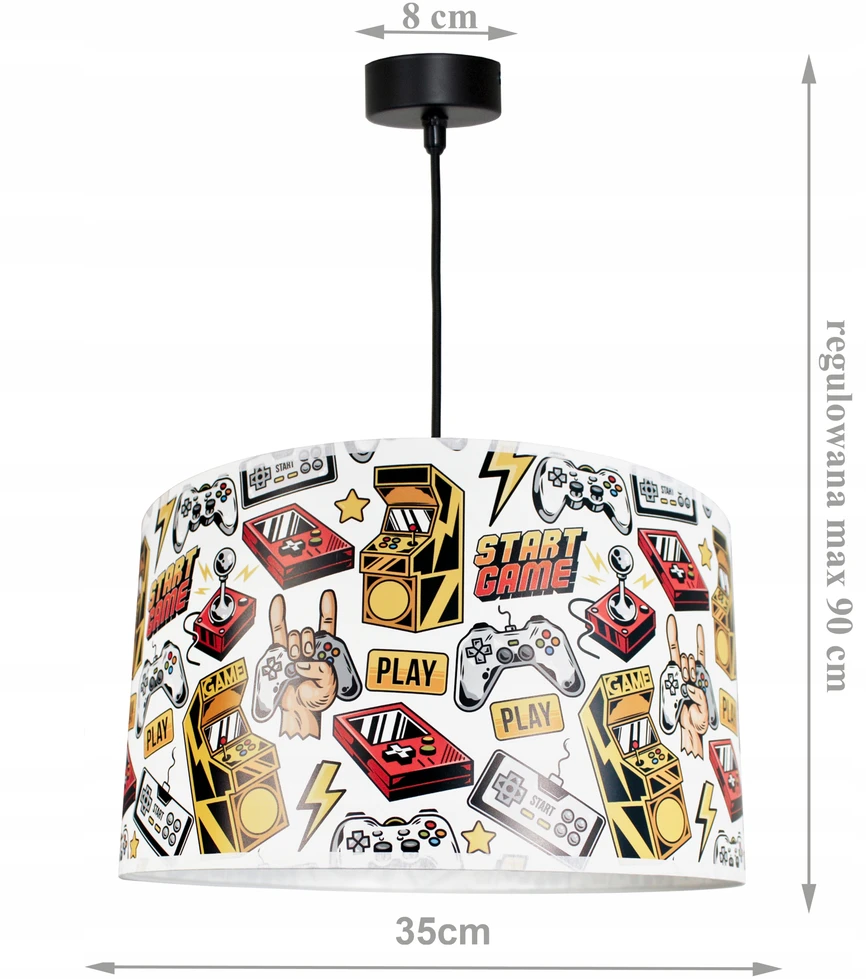 Bez Marki Lampa wisząca sufitowa żyrandol młodzieżowa GAMER 1 lampy sufitowe do loft