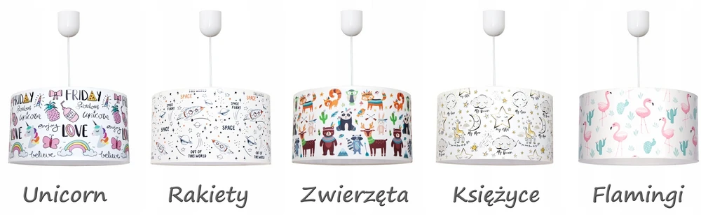 Bez Marki Lampa wisząca sufitowa żyrandol ABAŻUR ZWIERZĘTA do pokoju dziecięcego loft