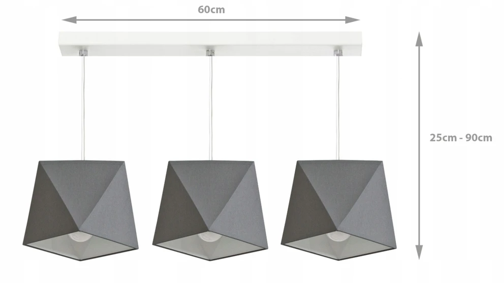 Bez Marki Lampa wisząca sufitowa żyrandol ABAŻUR 3 lampy do salonu nad stół żyrandole