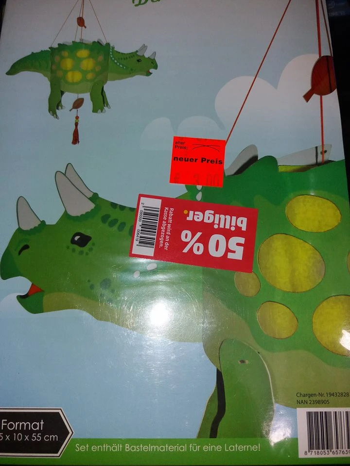 Bez Marki LAMPION LATARNIA DINOZAUR DO ZŁOŻENIA