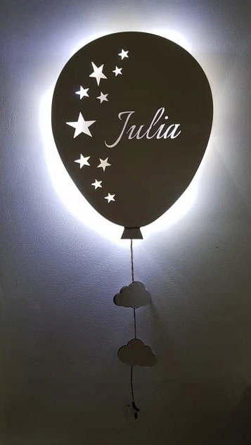 Bez Marki LAMPKA BALON su imieniem MOTYLKI kolory do wyboru nocna LED jungiama į tinklą Pultas
