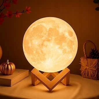 Bez Marki Lampka Księżyc 3D Mydethun 12 cm LED USB – Lampka Nocna su Regulacją