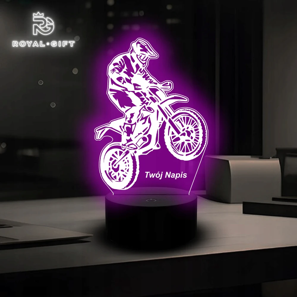 Bez Marki Lampka LED Motocross Cross Motor Pilot Enduro Grawer Usb Hobby Motocyklisty