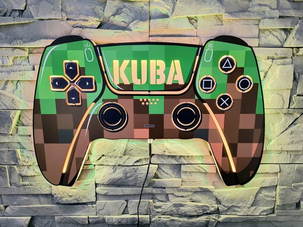 Bez Marki LAMPKA MINECRAFT jak pad ps5 personalizowana dla GRACZA KOLORY Pultas