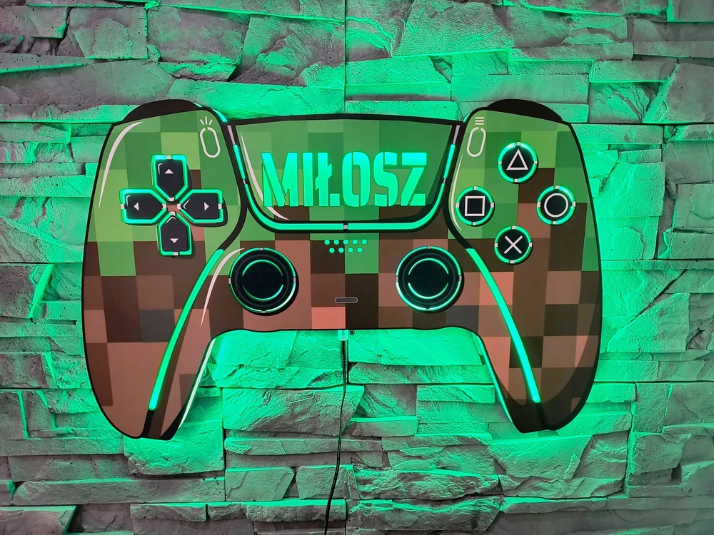 Bez Marki LAMPKA MINECRAFT jak pad ps5 personalizowana dla GRACZA KOLORY Pultas