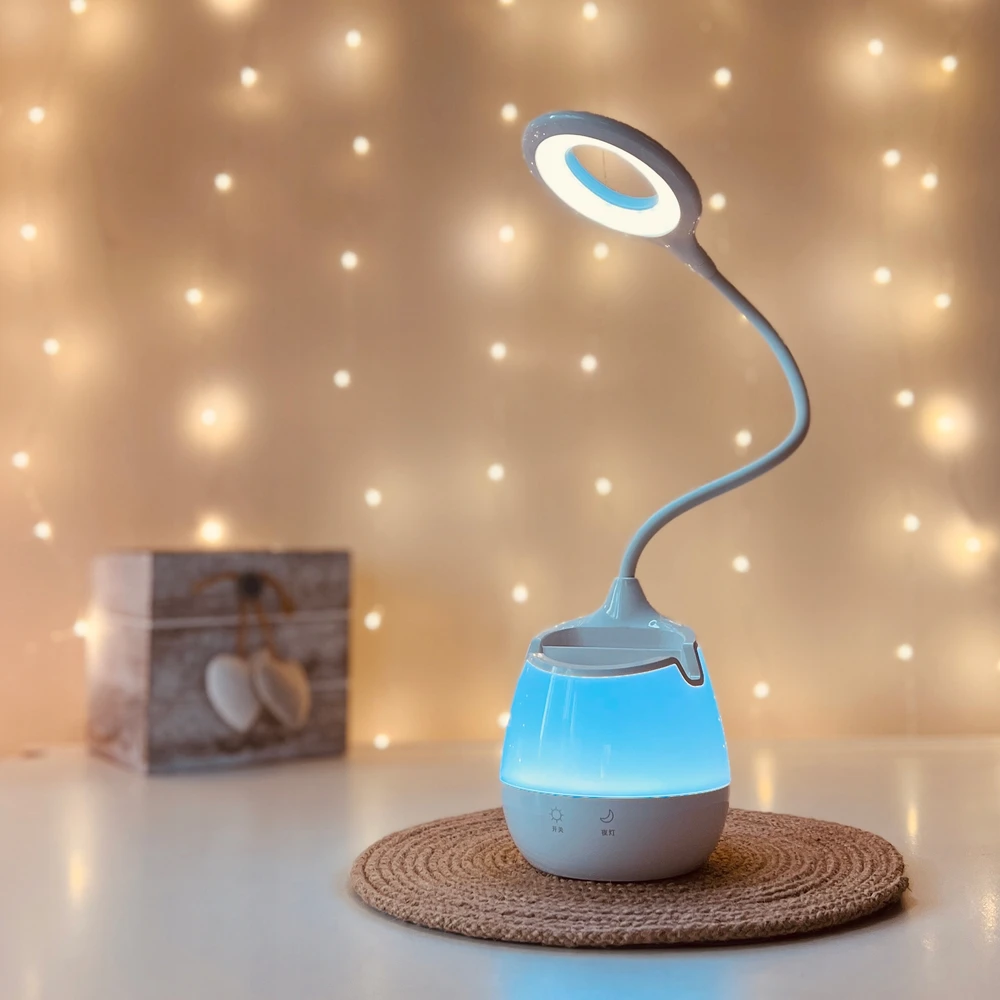 Bez Marki LAMPKA NA BIURKO DO CZYTANIA LED Dla Dziewczynki Dla Dzieci Różowa Nocna