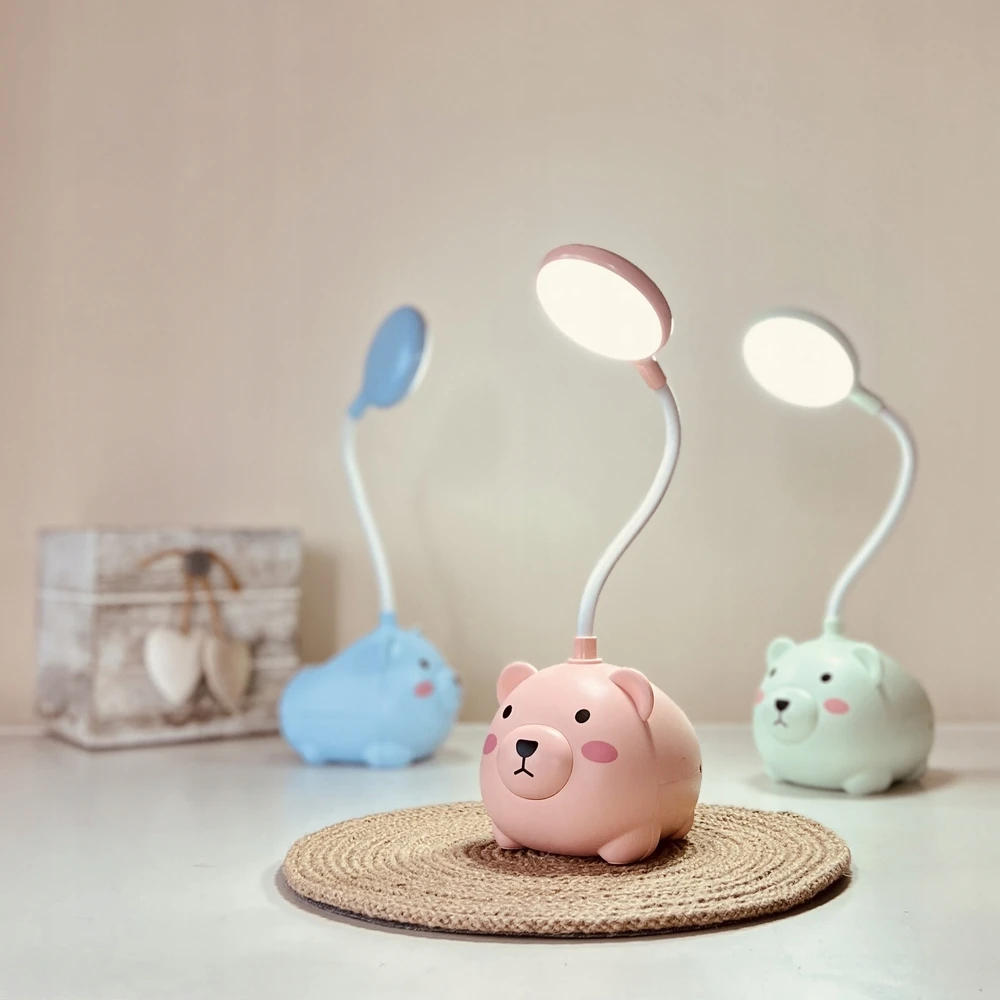 Bez Marki LAMPKA NA BIURKO DO CZYTANIA LED Dla Dziewczynki Dla Dzieci Różowa