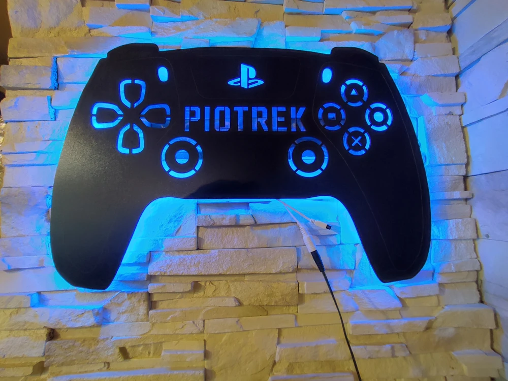 Bez Marki Lampka Nocna 3D Gamer PAD RGB Personalizowana su Pilotem Prezent dla Gracza