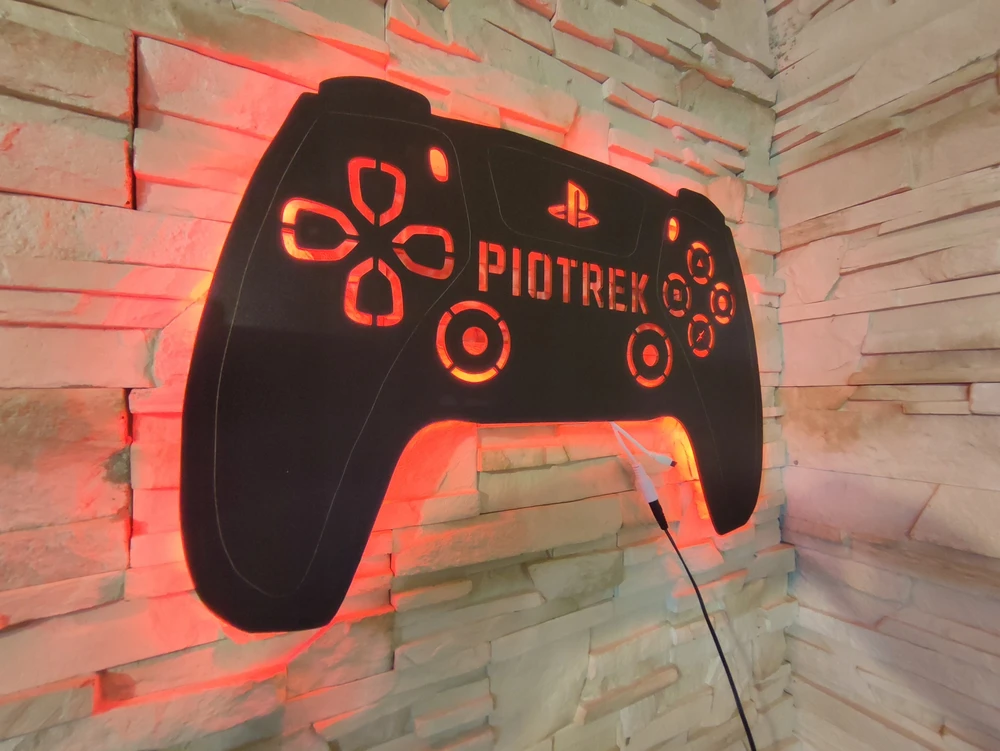 Bez Marki Lampka Nocna 3D Gamer PAD RGB Personalizowana su Pilotem Prezent dla Gracza