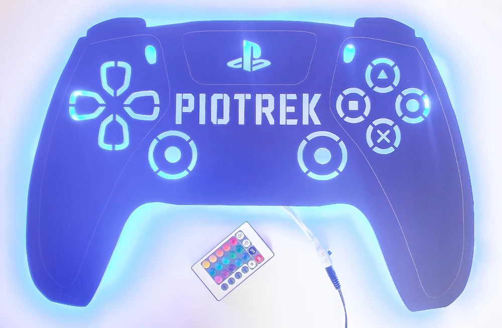 Bez Marki Lampka Nocna 3D Gamer PAD RGB Personalizowana su Pilotem Prezent dla Gracza