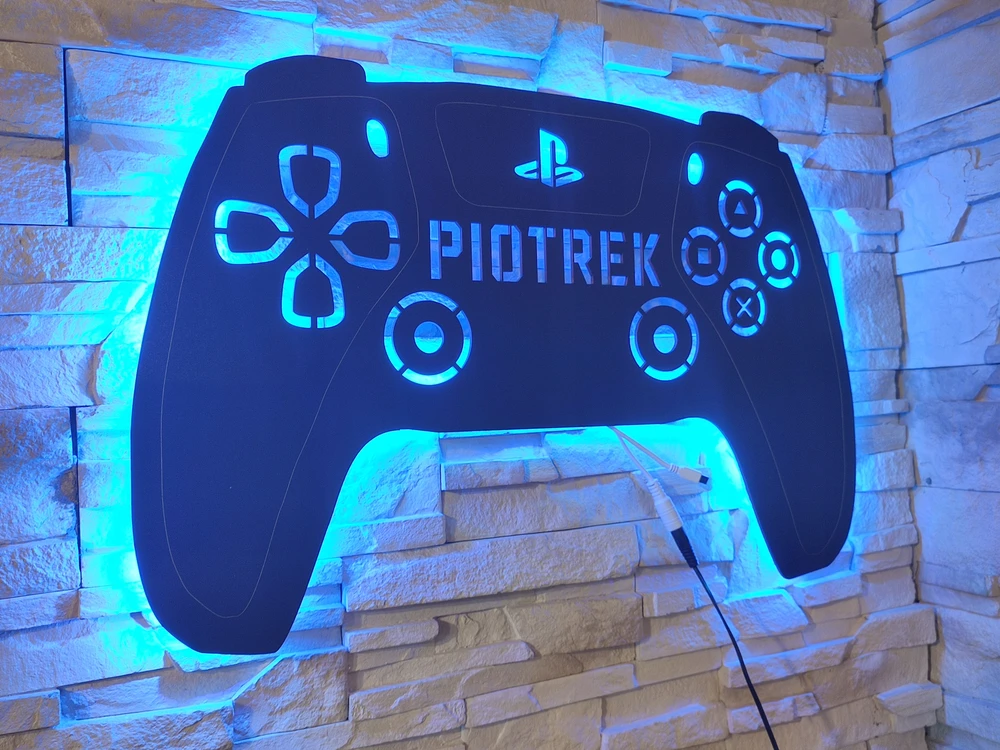 Bez Marki Lampka Nocna 3D Gamer PAD RGB Personalizowana su Pilotem Prezent dla Gracza