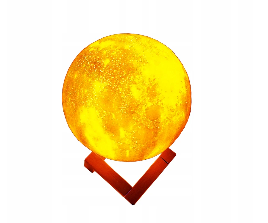 Bez Marki Lampka Nocna 3D Księżyc Moon Lamp Dziecięca Light LED Kula Galaktyka USB