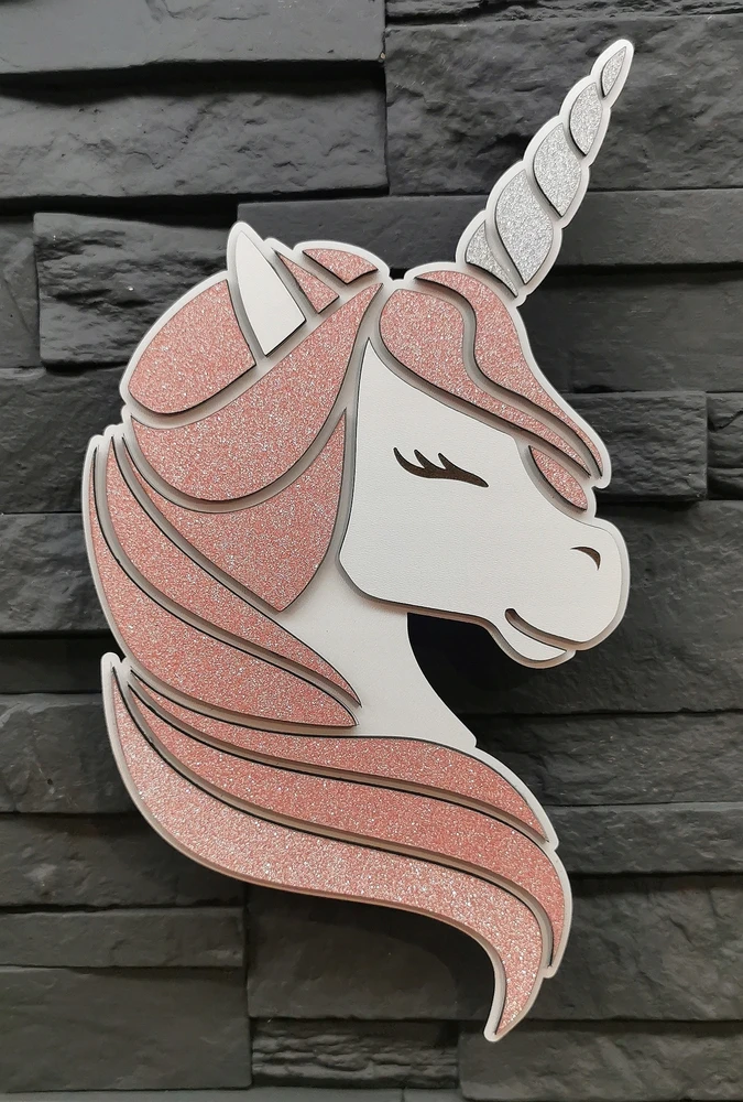 Bez Marki Lampka nocna brokatowy, rožinė jednorożec śliczny koń unicorn brokat LED