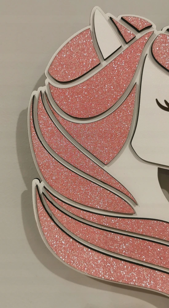 Bez Marki Lampka nocna brokatowy, rožinė jednorożec śliczny koń unicorn brokat LED