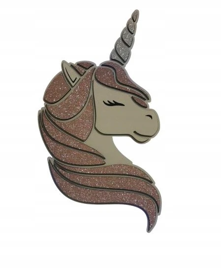 Bez Marki Lampka nocna brokatowy, rožinė jednorożec śliczny koń unicorn brokat LED