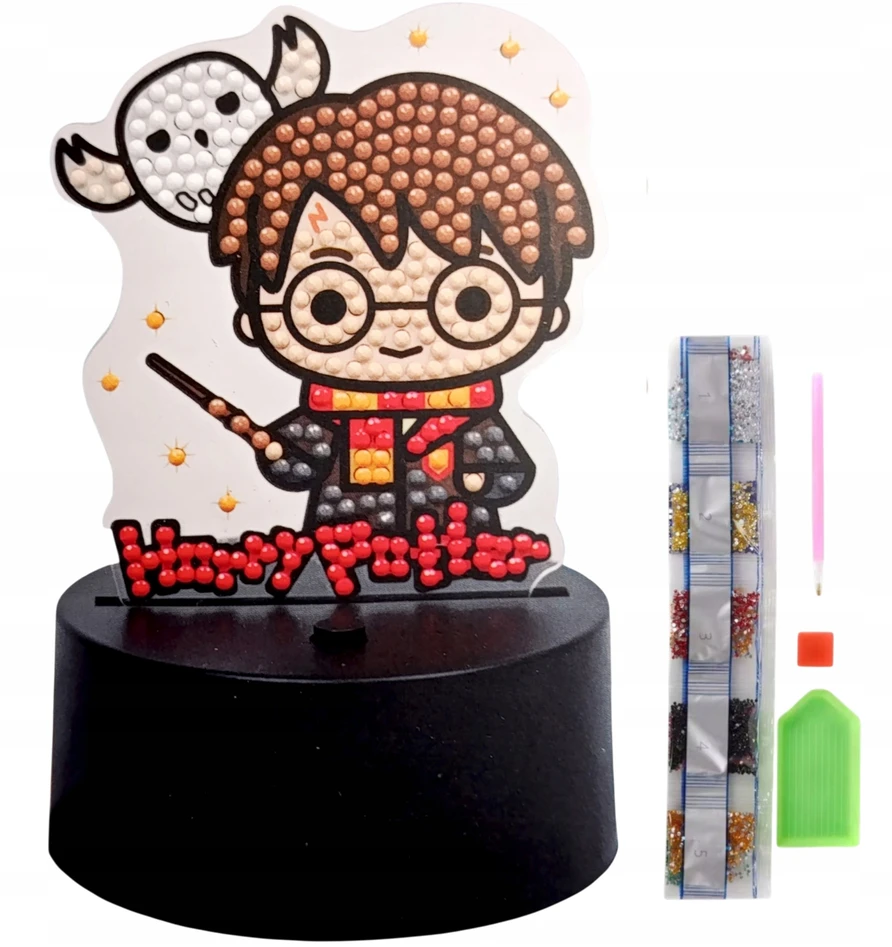 Bez Marki Lampka nocna DIY Diamond Painting Harry Potter LED komplektas haft diamentowy