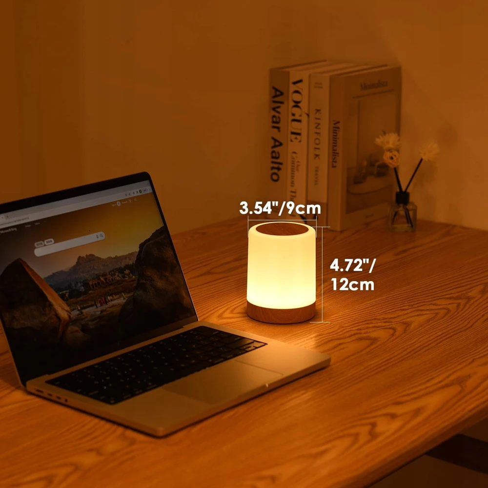 Bez Marki Lampka nocna do sypialni LED dotykowa su timerem wielokolorowa