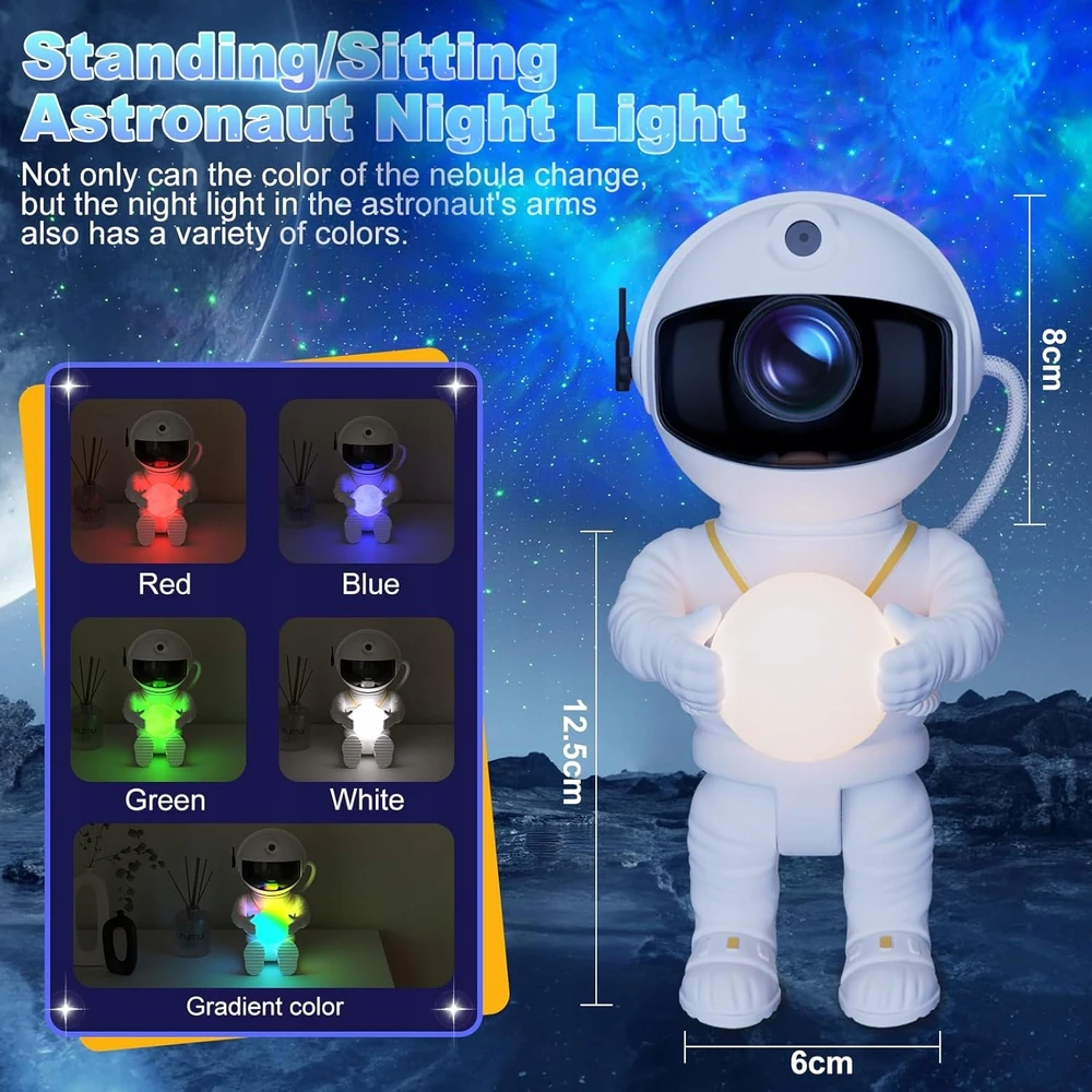 Bez Marki Lampka nocna gwiazdy Feliigo balta astronauta