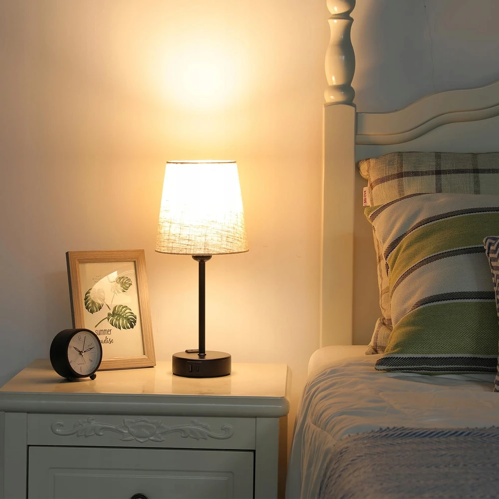 Bez Marki Lampka nocna Kakanuo juoda dotykowa ściemniana 2 vnt. E27 800 lm