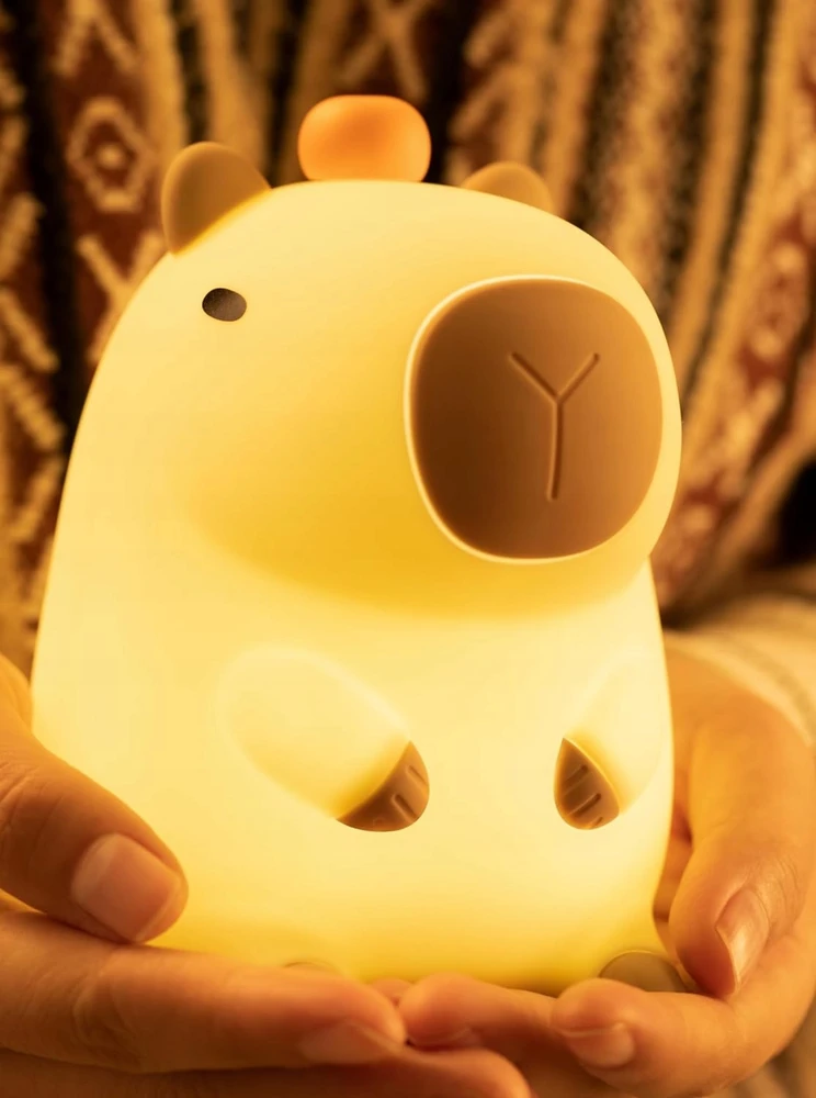 Bez Marki Lampka Nocna Kapibara dla Dzieci Silikonowa LED USB Prezent Miękka Dotykowa