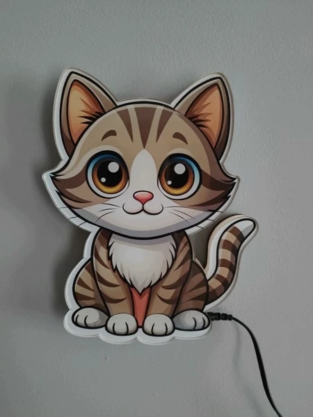 Bez Marki Lampka nocna KOT KOTEK 3D